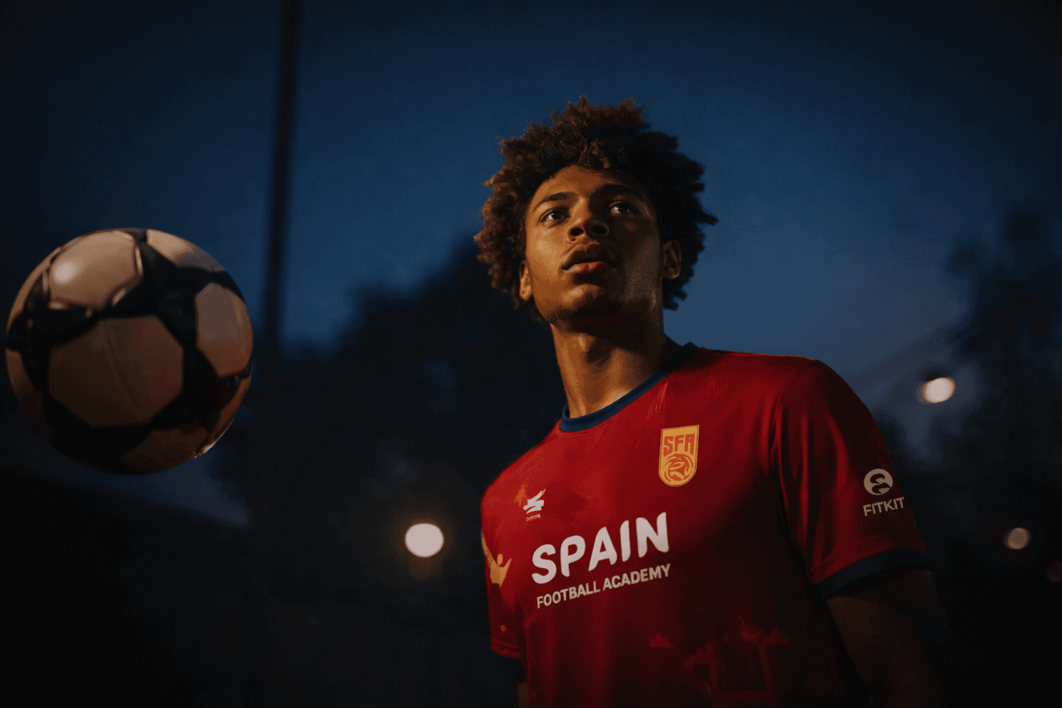 Football player at Spain Football Academy